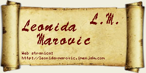 Leonida Marović vizit kartica